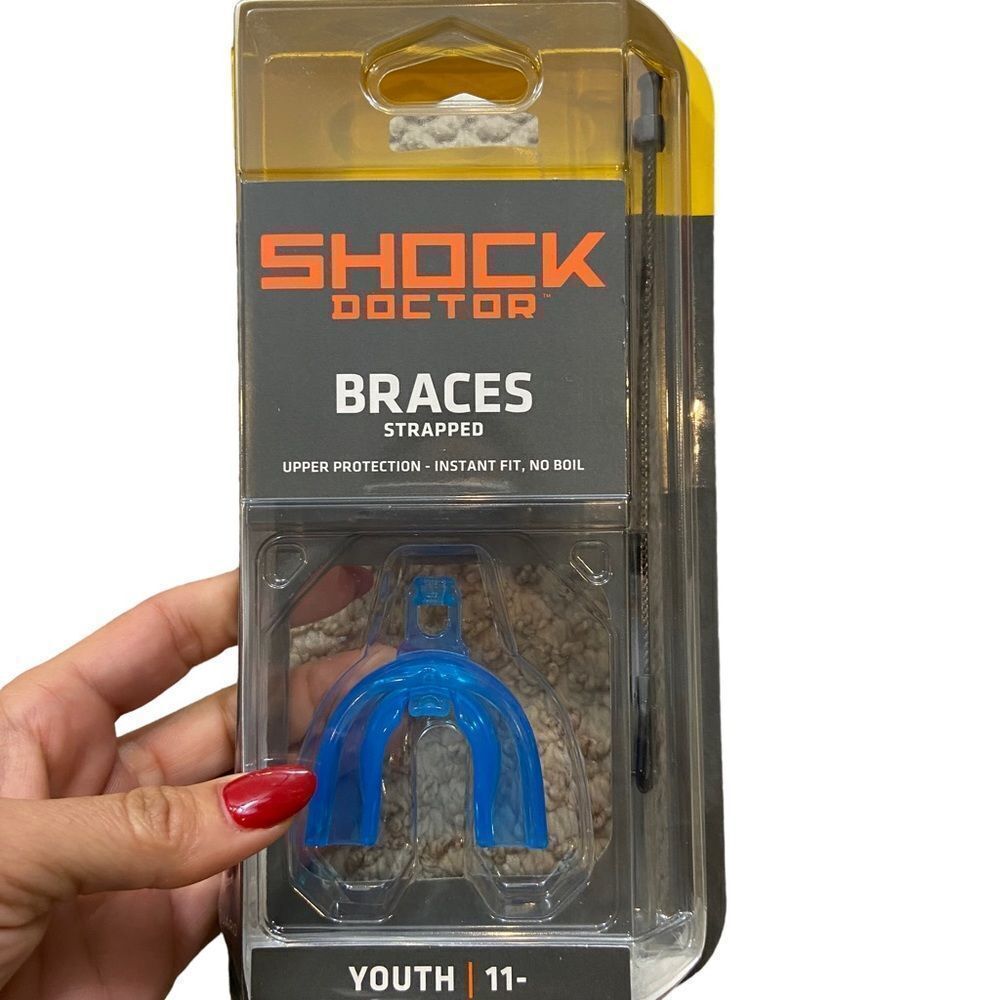 Brand New Shock‎ Doctor Strapped Braces Mouth Guard Size 11-